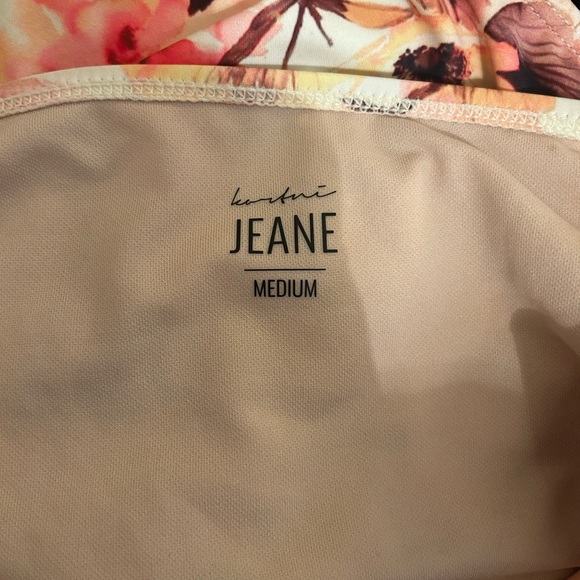 Kortni Jeane High Waisted Tie Waist Floral Bikini Bottom - Picture 3 of 4